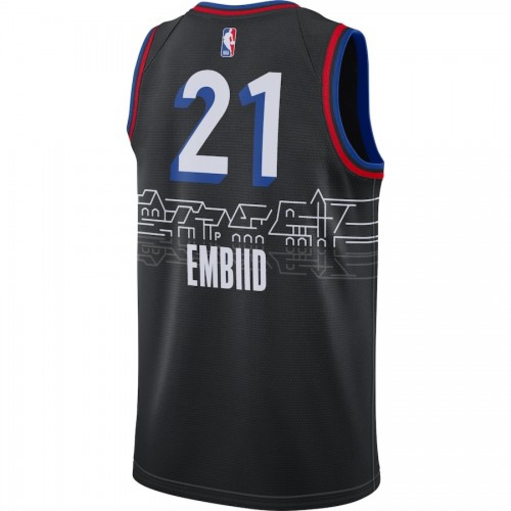Men's Philadelphia 76ers Joel Embiid #21 Black 2020/21 Swingman Player Jersey – City Edition-Pro Kit Vault | Brand New 26/27 Sports Jerseys